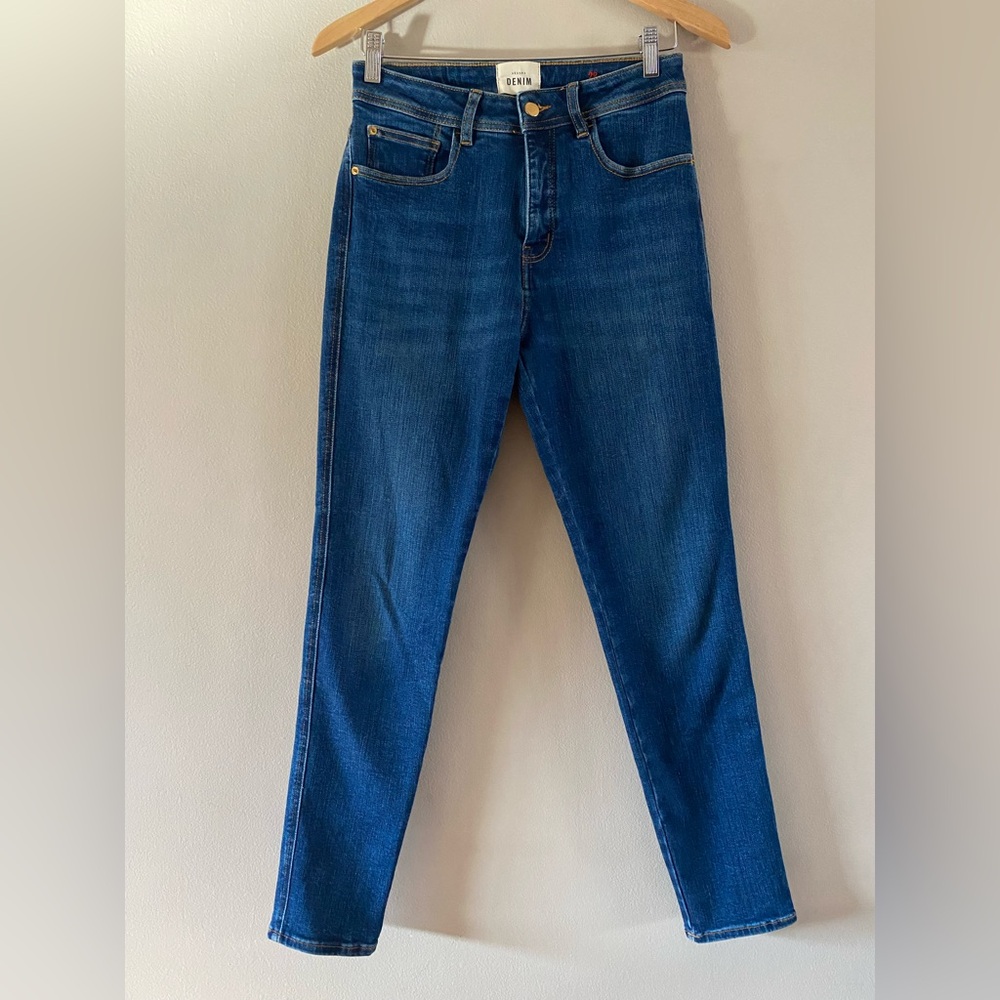 Sezane Denim Women’s Blue Slim Stretch 5-Pocket Straight Leg Jean Sz. 28 x 29.5”